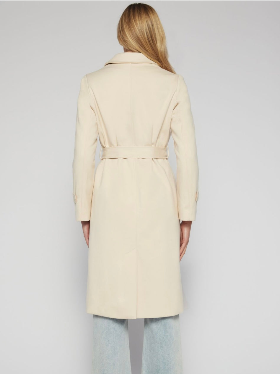 The Capri Double Breasted Coat - Cream