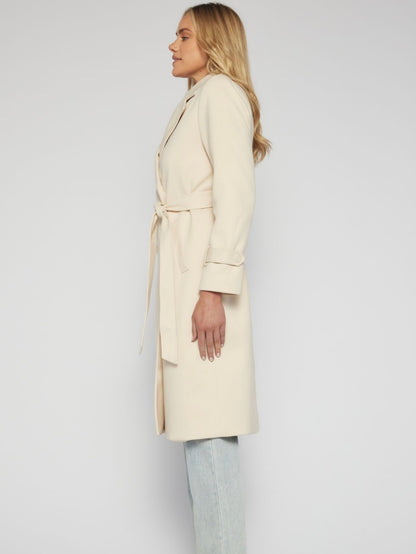 The Capri Double Breasted Coat - Cream