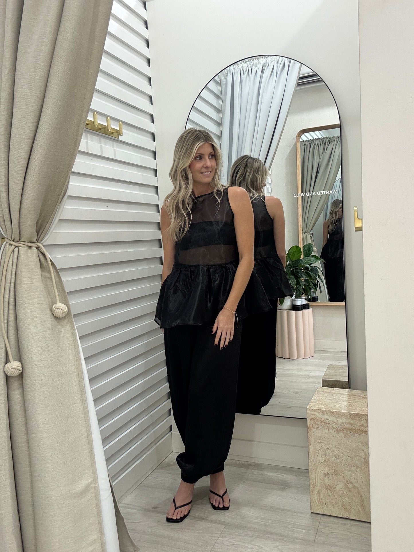 The Peplum Top | Black
