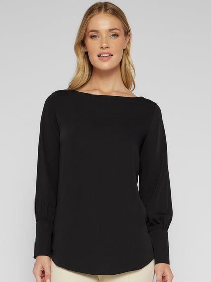 The Lacey Long Sleeve Blouse - Black