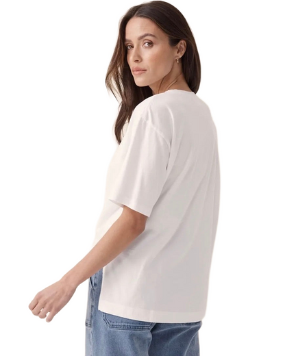 Ceres Life Slouchy Split Hem Tee - White - WANTED AND WILD