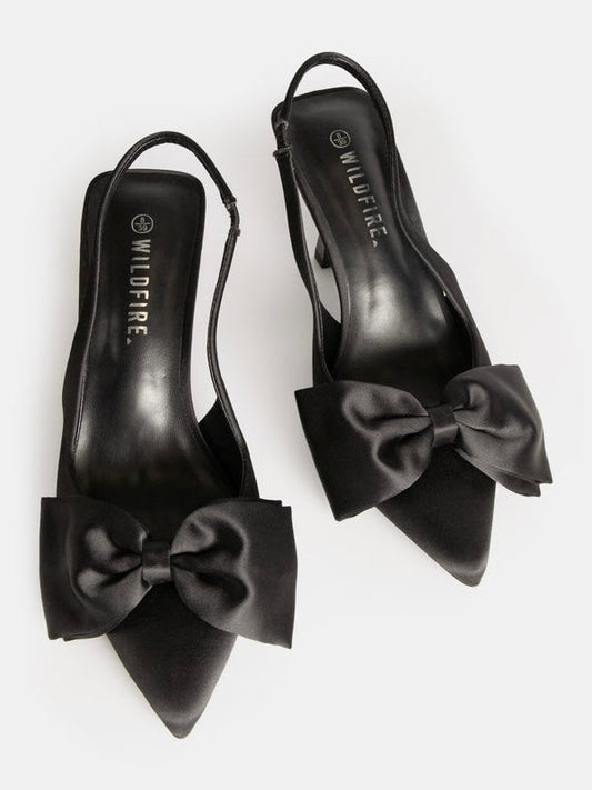 Citrine Bow Heels Wildfire - Black - WANTED AND WILD