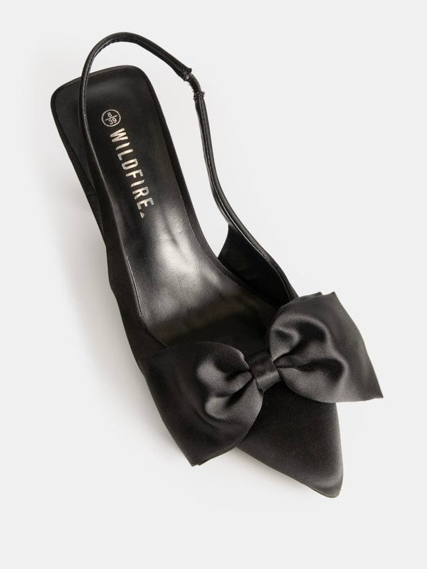 Citrine Bow Heels Wildfire - Black - WANTED AND WILD