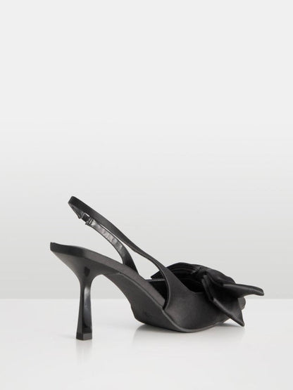 Citrine Bow Heels Wildfire - Black - WANTED AND WILD