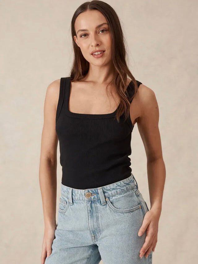 Contour Rib Tank - Black