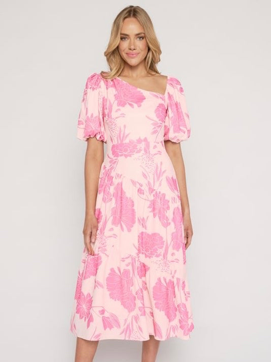The Daisy Midi Dress - Pink Floral