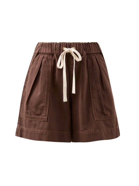 Darcy Relaxed Everyday Shorts - Chocolate