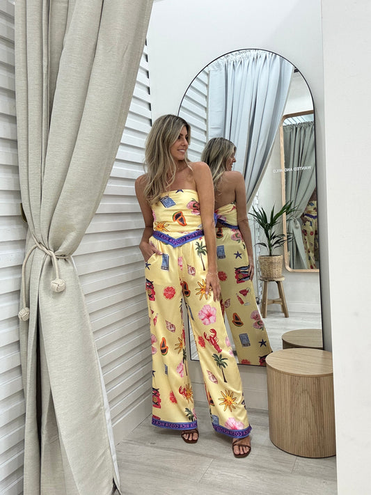 The Costa Rica Pants Set - Yellow