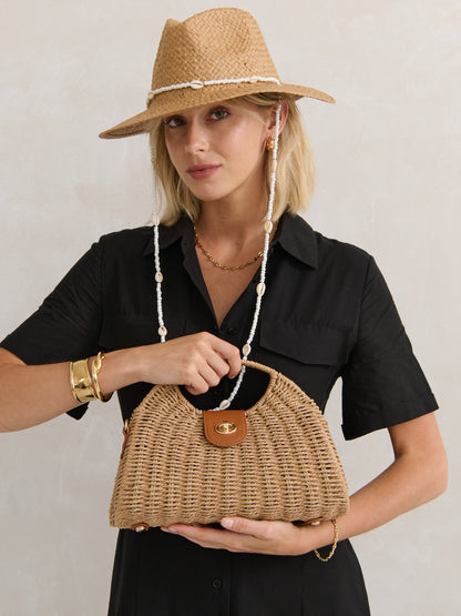 The Maggie Summer Straw  Bag - Tan