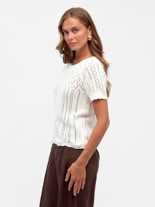 The Doll Knit Top - White