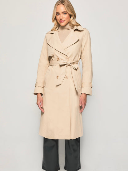 Double Breasted Trench Coat - Camel - WANTED AND WILD