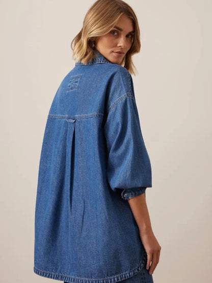 Gwynne Denim Shirt - Fresh Indigo