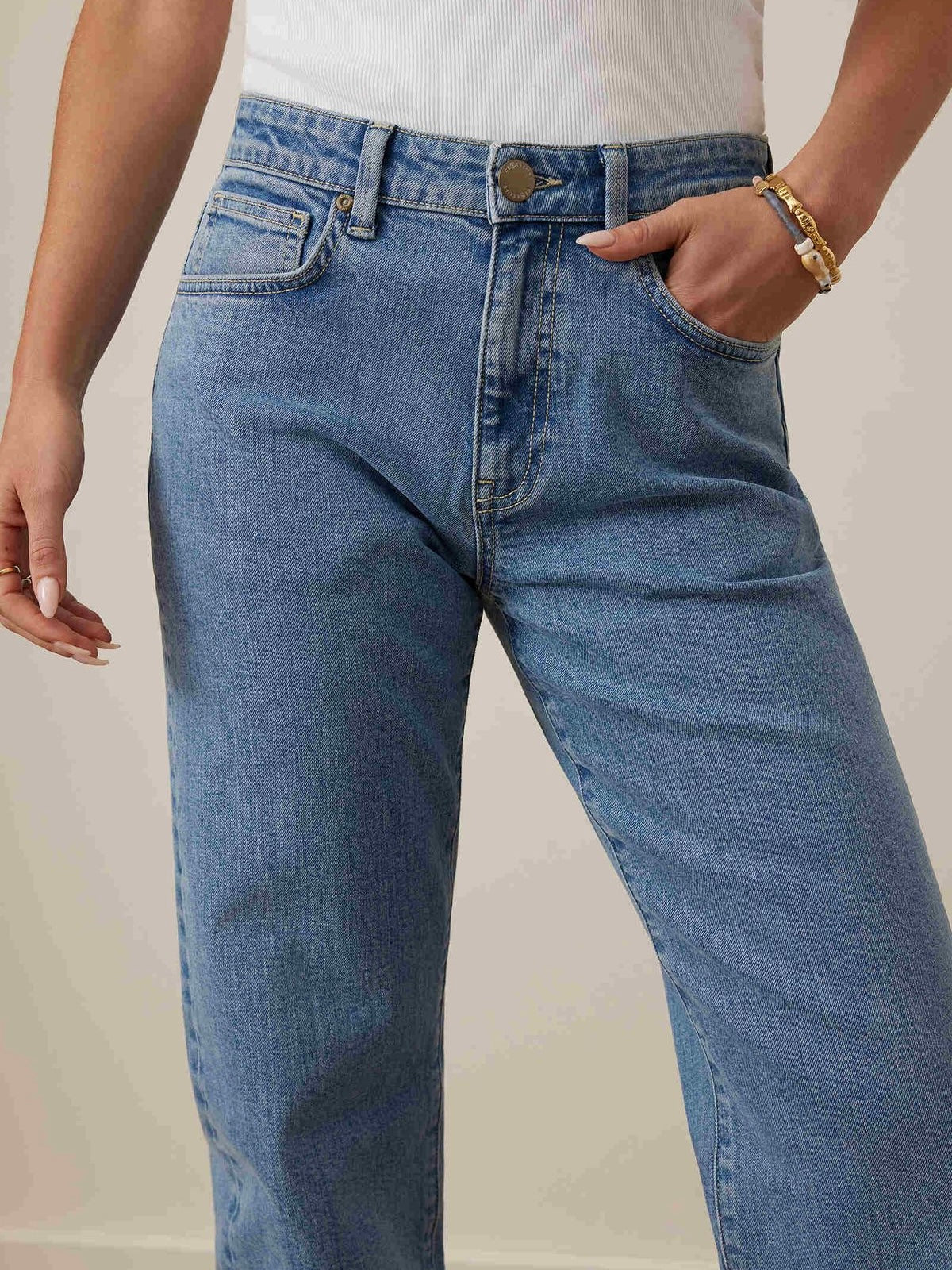 Sydney Straight Leg Jeans - Vintage Blue