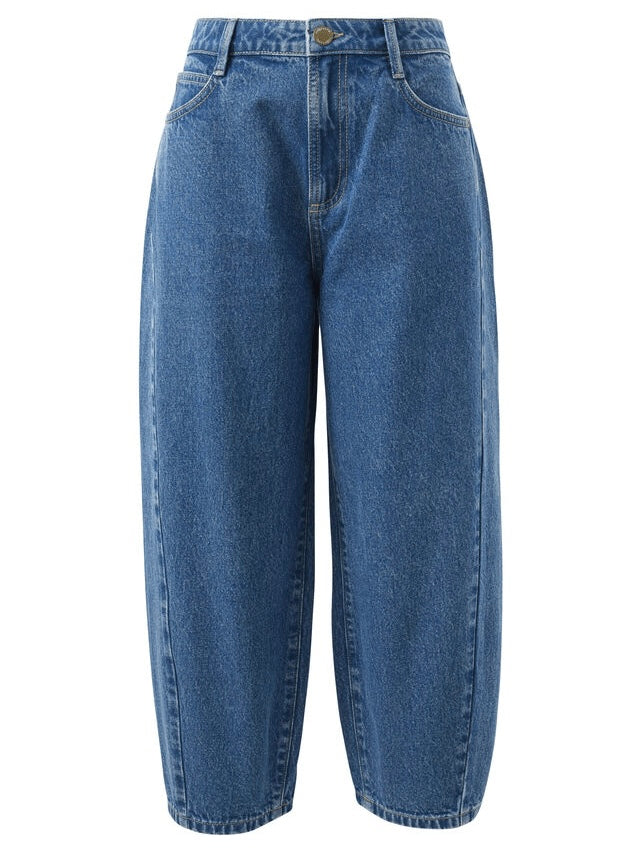 Maggie Barrel Leg Jeans - Fresh Indigo