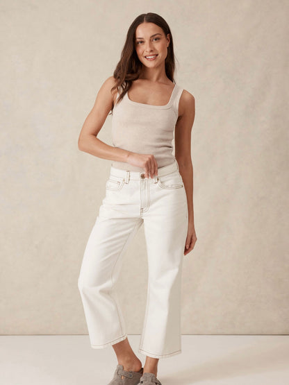 Contour Rib Tank - Oatmeal
