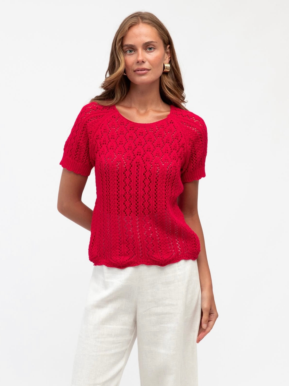 The Doll Knit Top - Red