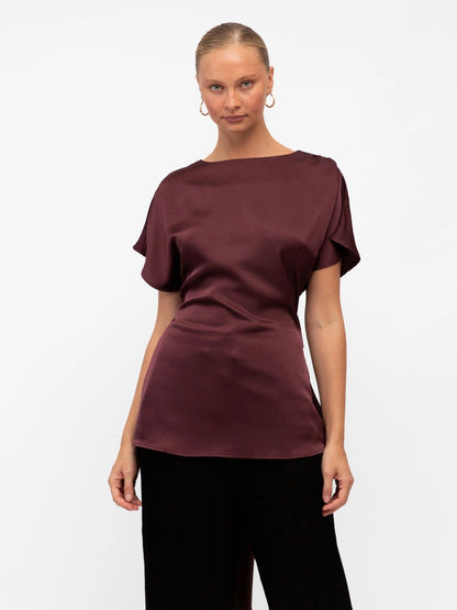 The Taylor Blouse - Merlot