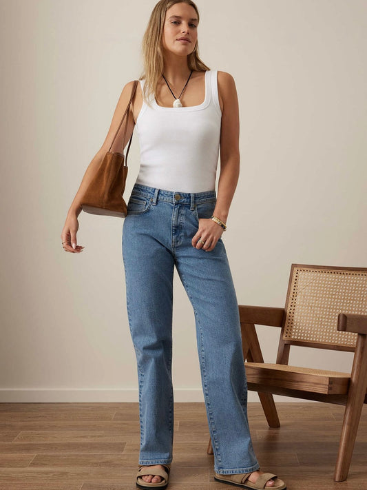 Sydney Straight Leg Jeans - Vintage Blue