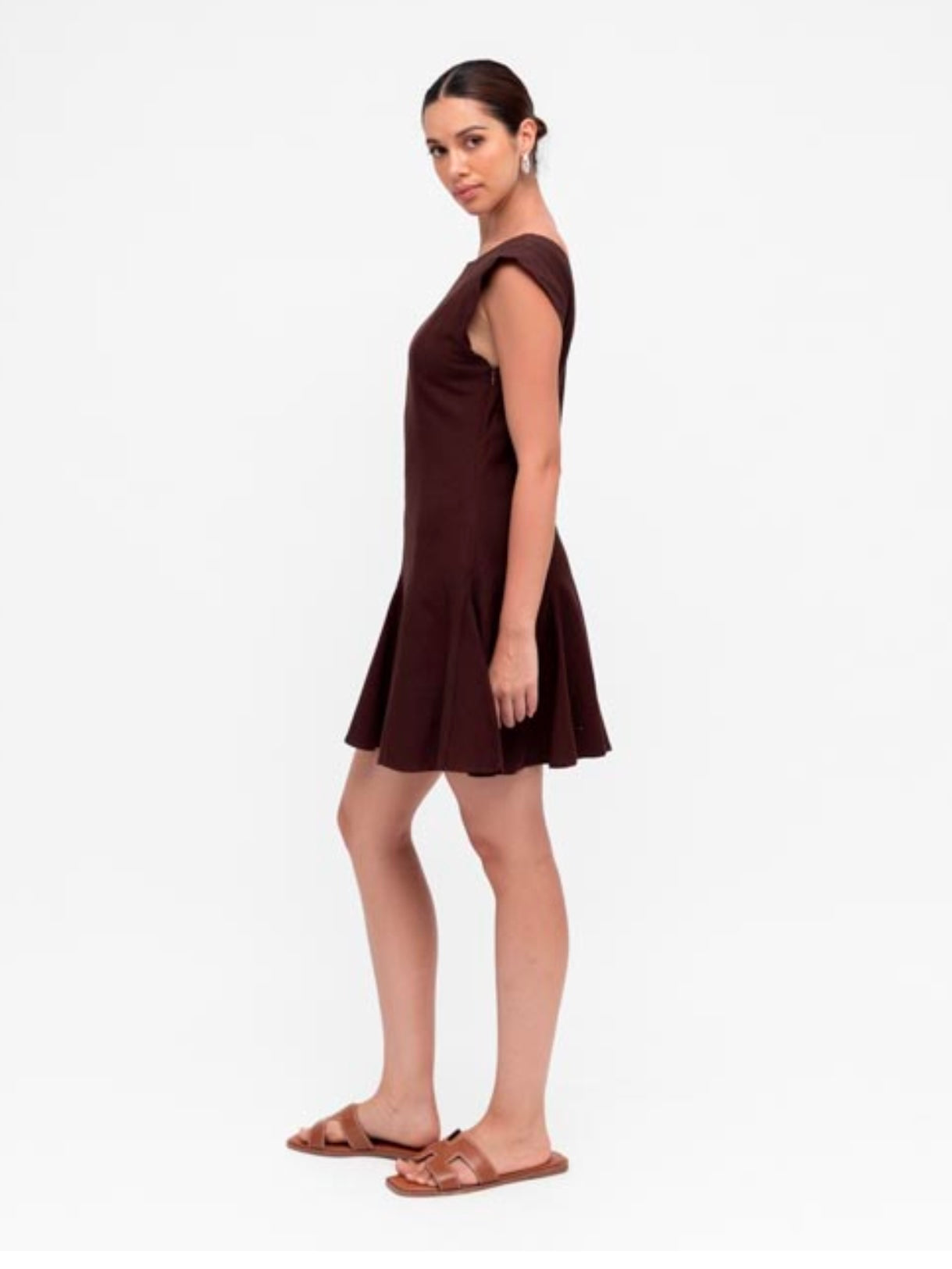 The Carrie Mini Dress -  Chocolate