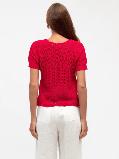The Doll Knit Top - Red