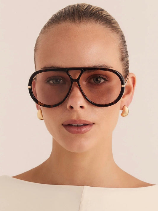 The Harley Sunglasses - Cacao Tort-Peach