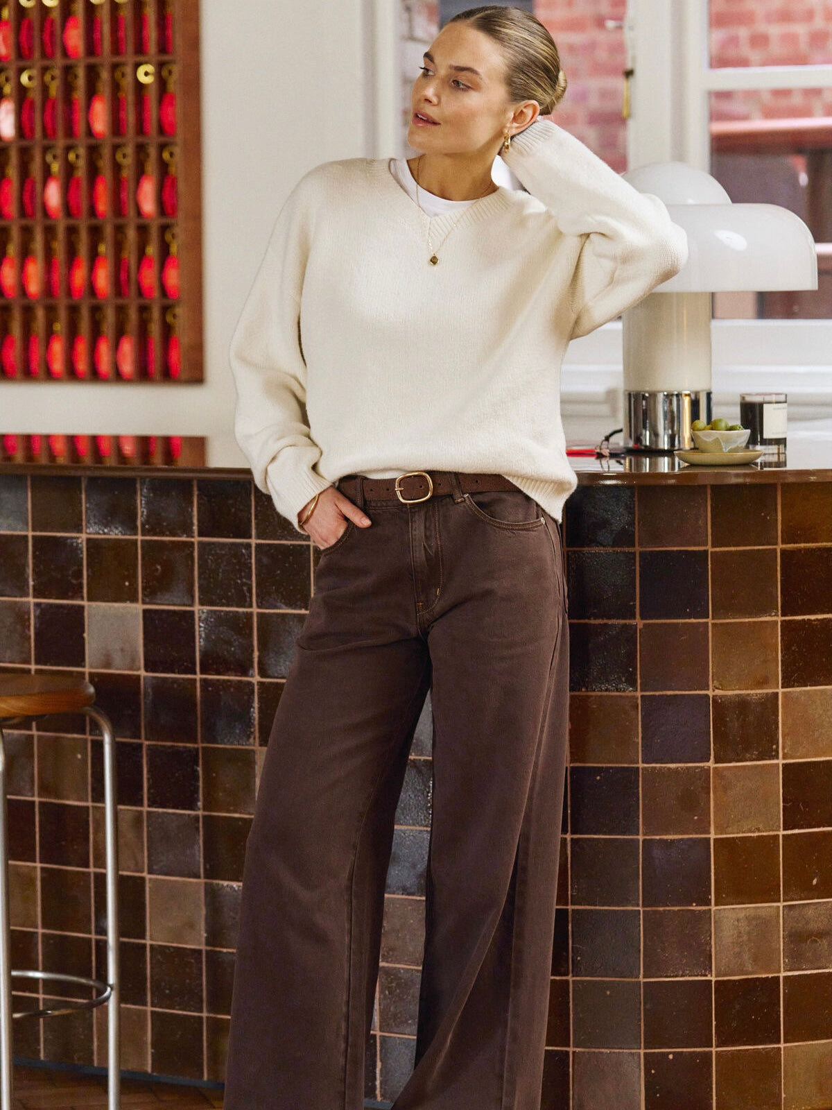 Willow Wide Leg Jeans - Chocolate