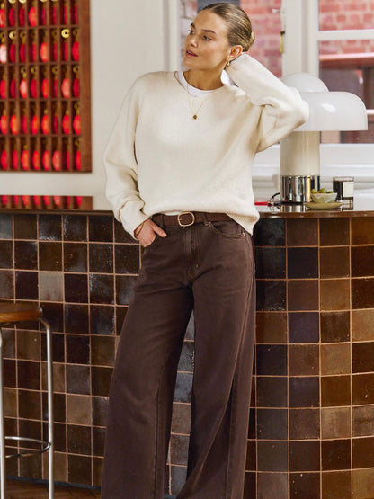 Willow Wide Leg Jeans - Chocolate