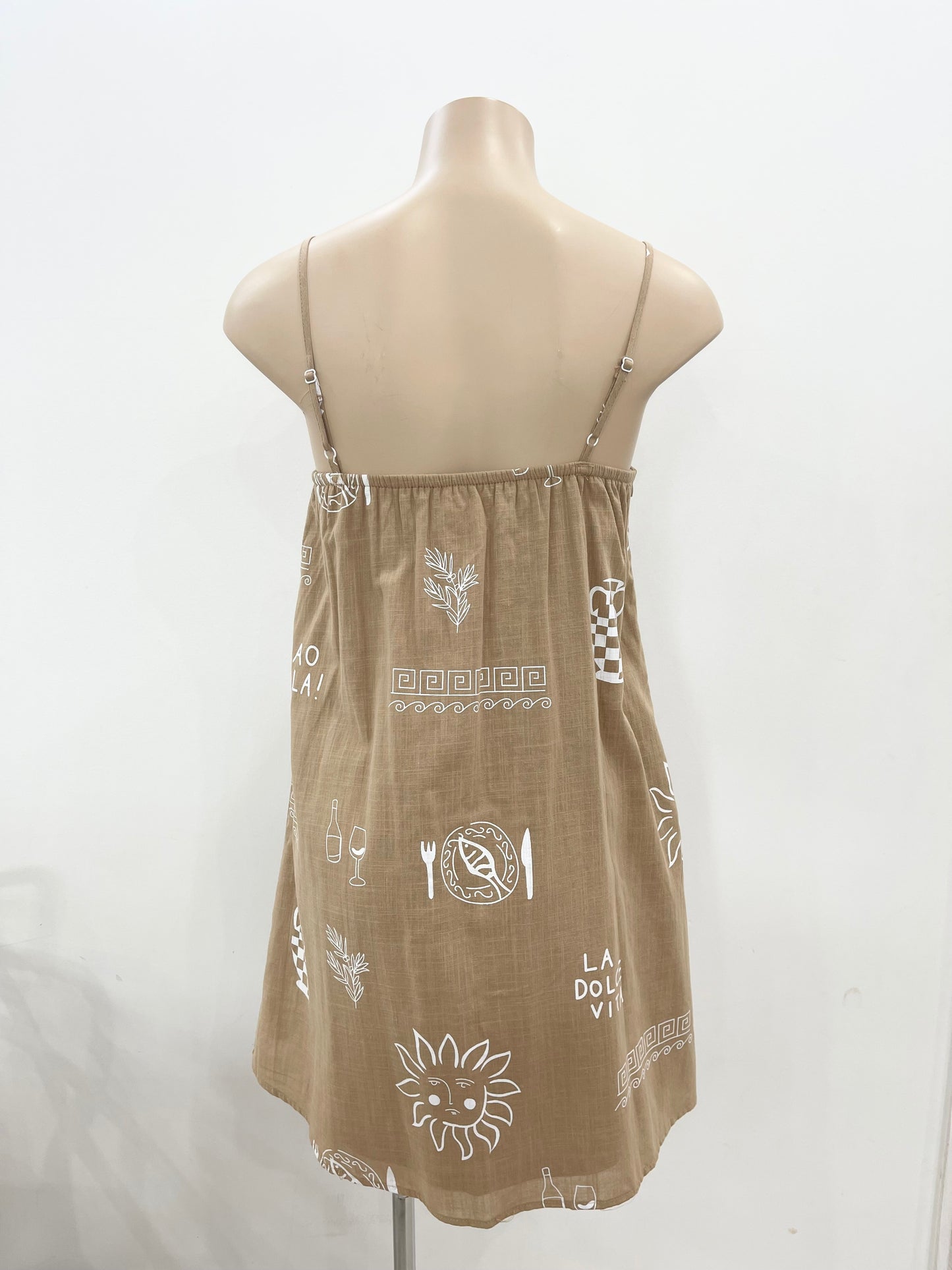 The La Dolce Vita Mini Dress - Taupe