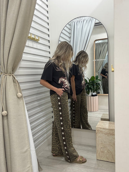The Star Racer Pants - Leopard Stars