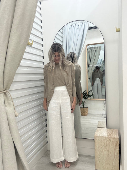 Mia Oversized Jumper - Latte