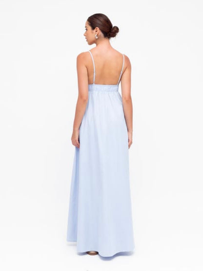 The Santorini Maxi Dress -  Pale Blue