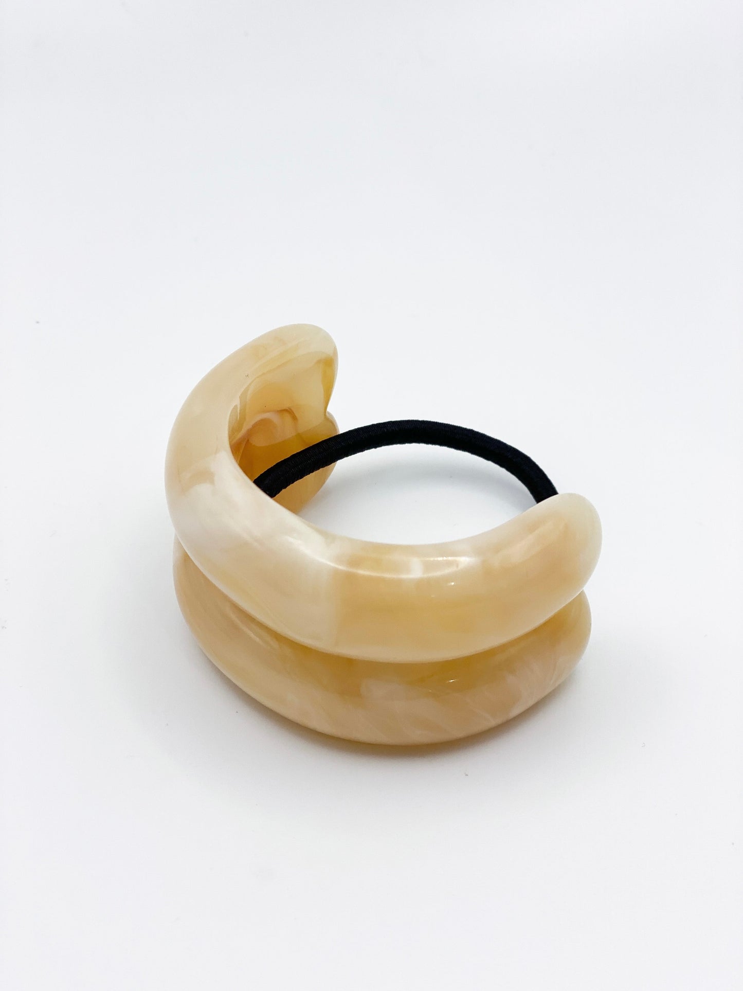 Double Cresent Hair Cuff Tie - Champagne