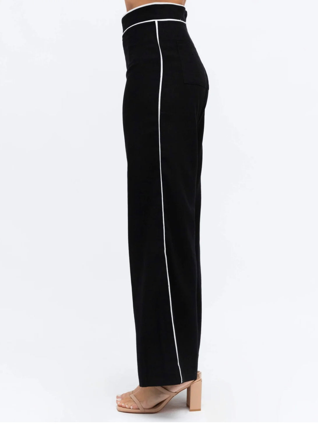 The Terence Stripe Pants - Black and White