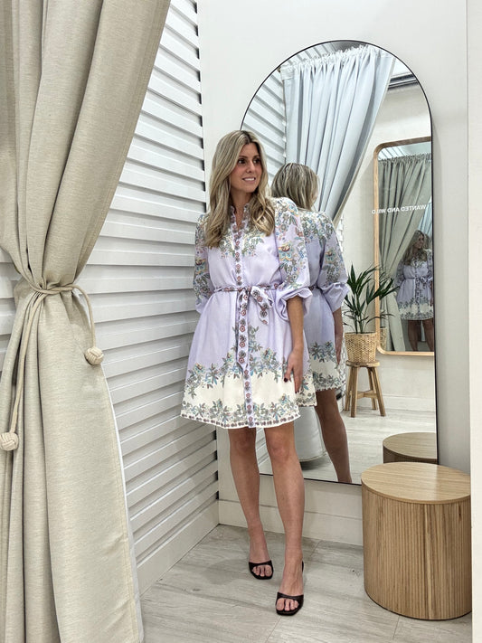 The Bluebell Dress - Lilac Floral