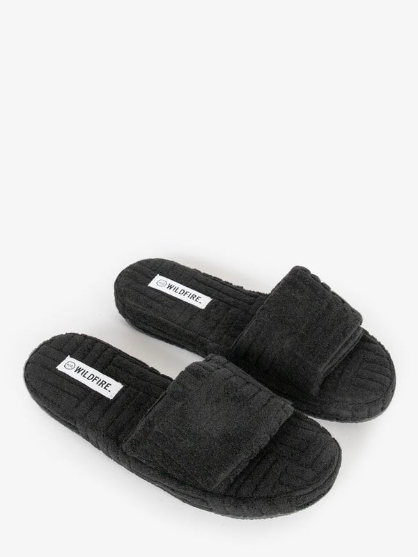 Flava Slippers - Black - WANTED AND WILD