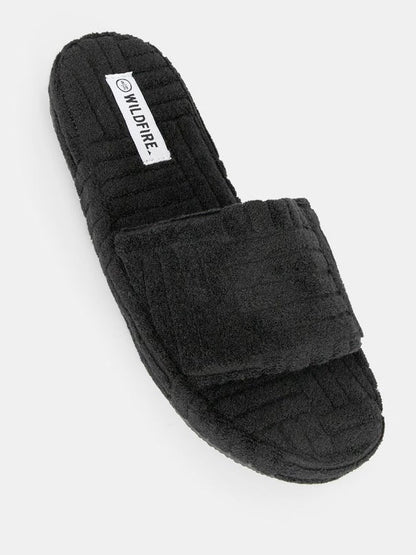 Flava Slippers - Black - WANTED AND WILD