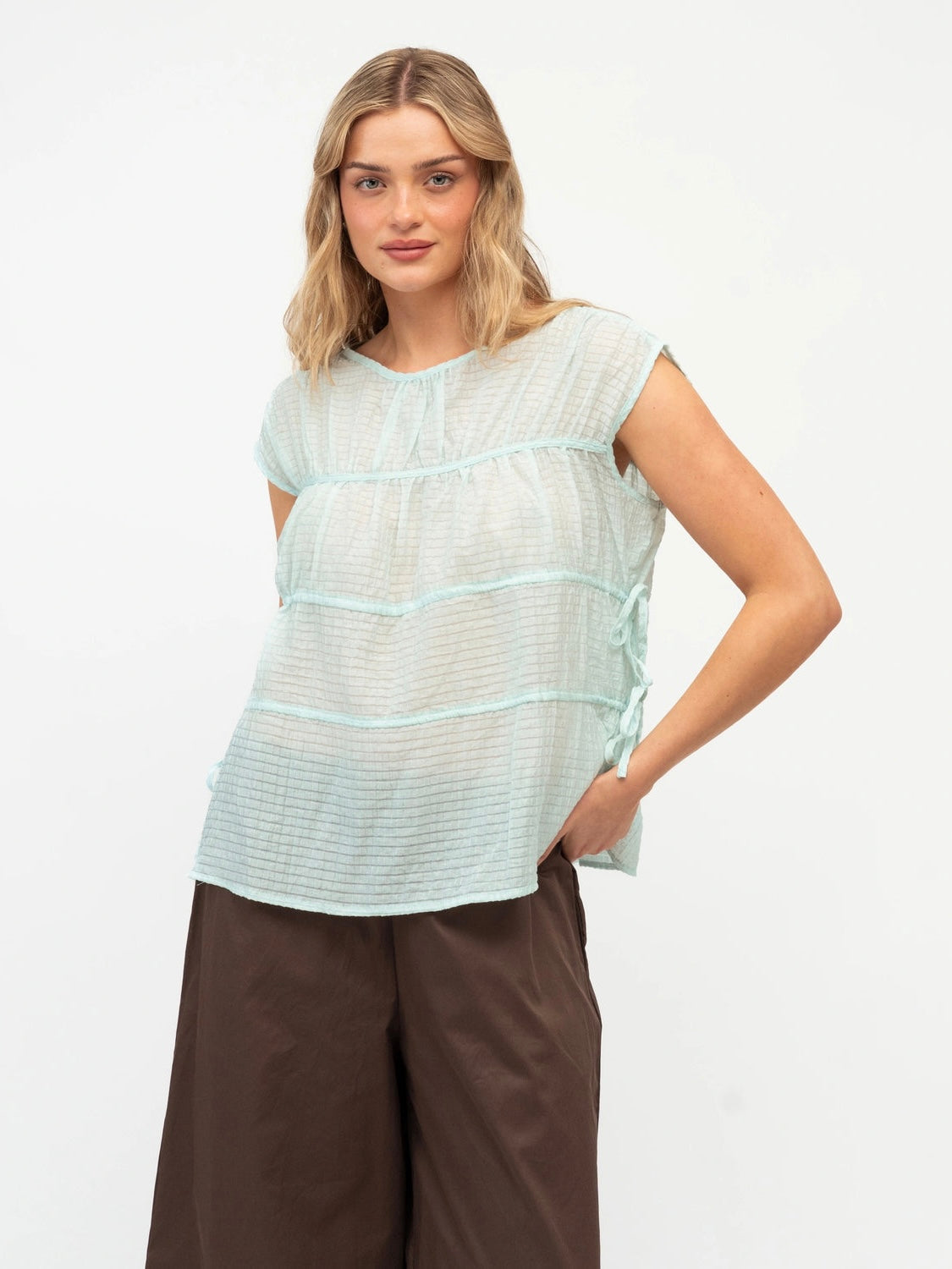The Kylie Top  | Aqua