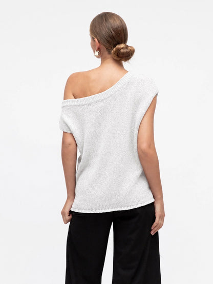 The Sienna Knit Top | White