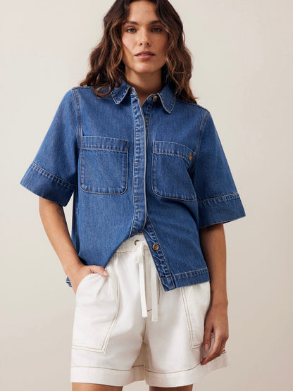 Darcy Relaxed Everyday Shorts | Ecru
