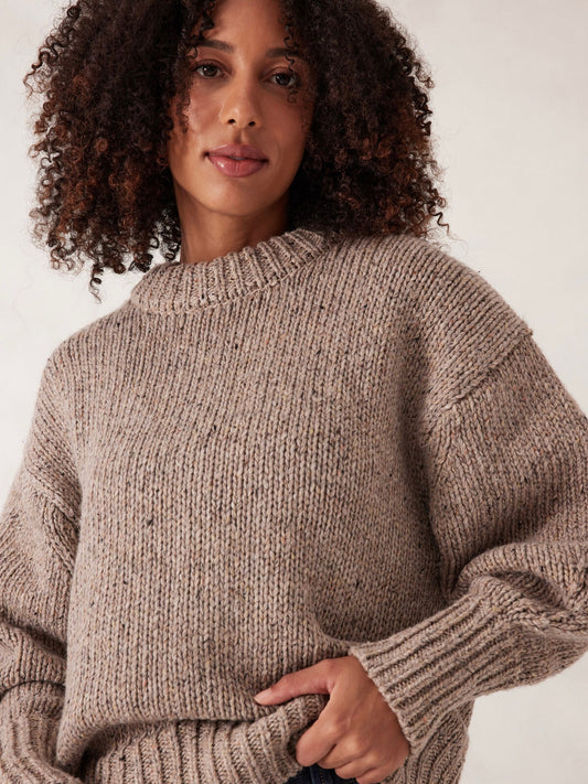 Ceres Life Lofty Knit Crew - Taupe