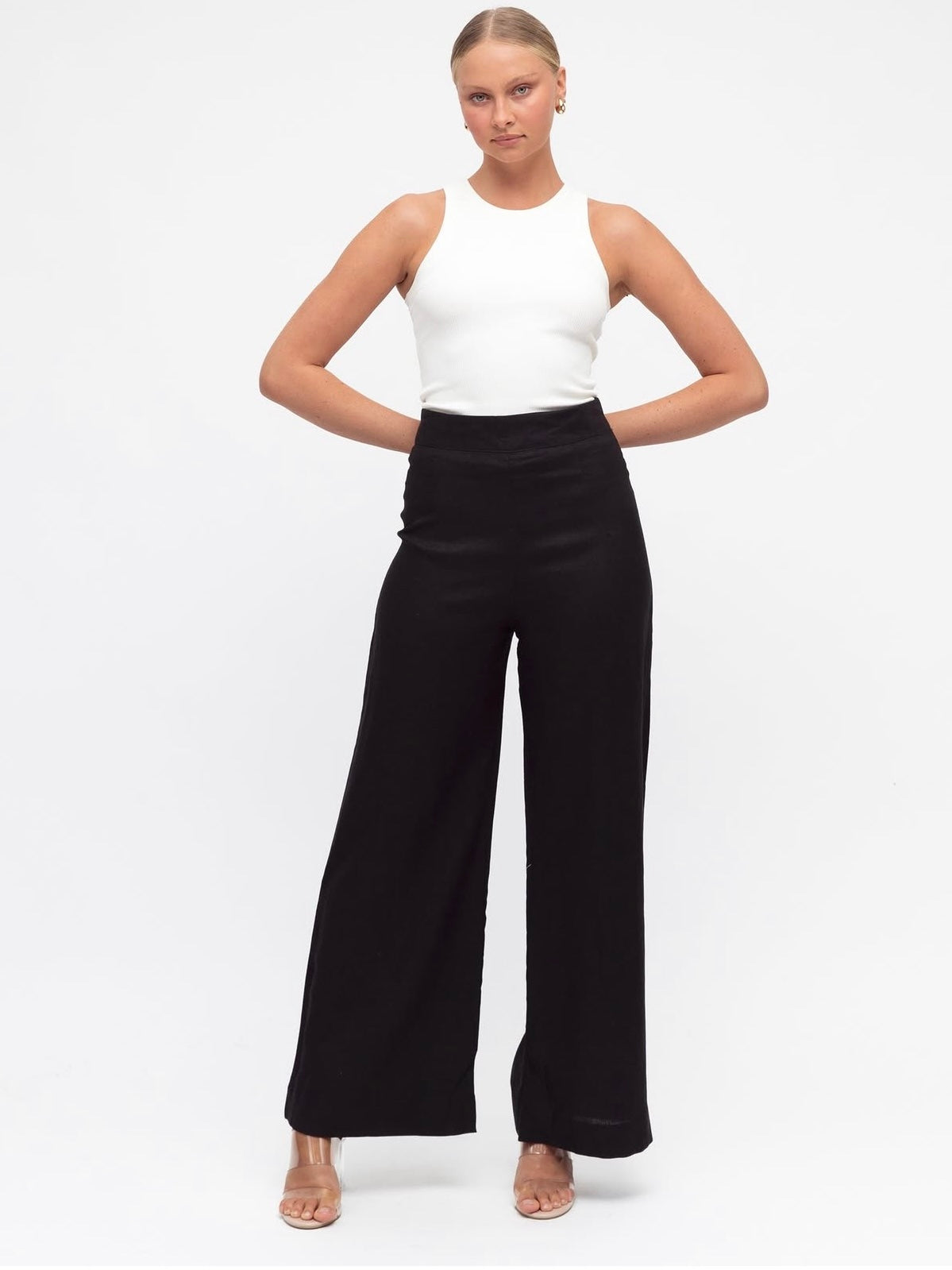 Luxe Linen Pants - Black