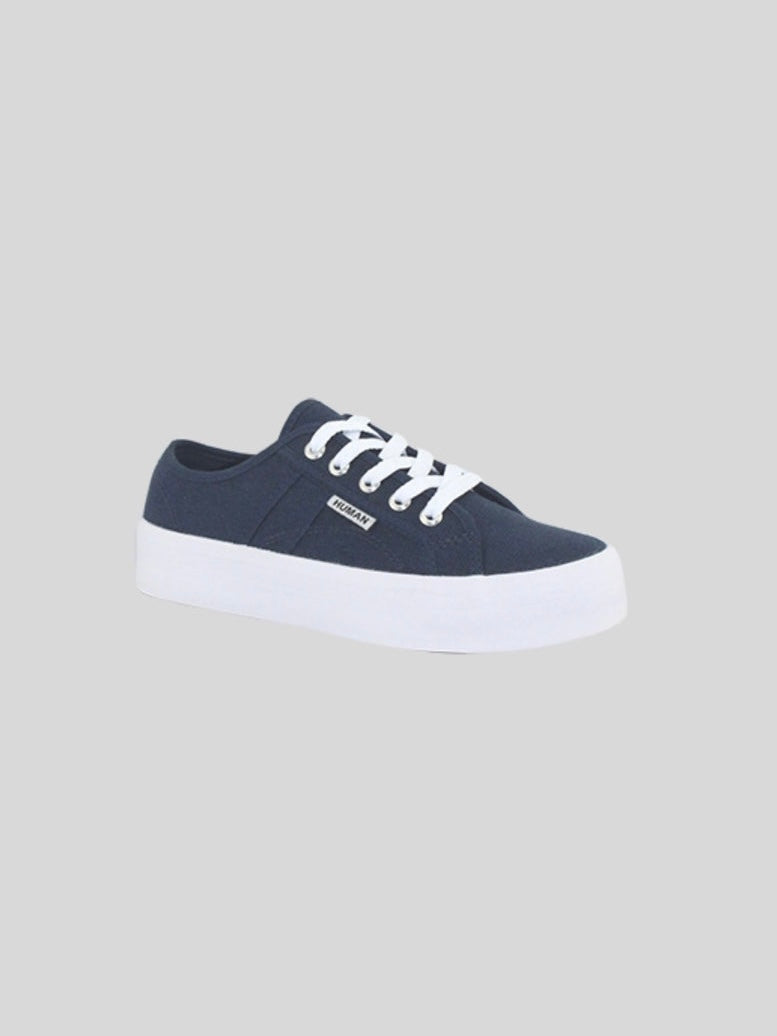 Human Shoes Lift Sneakers - Navy Canvas