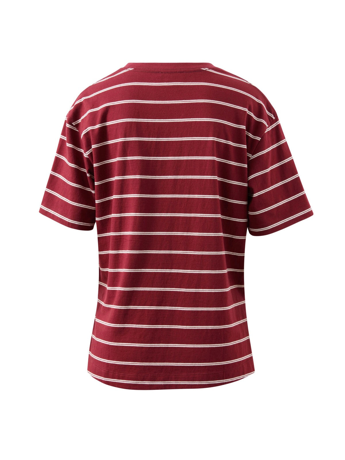 Stevie Slouchy Tee - Burgundy/Milk Stripe