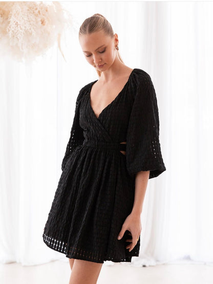 The Estelle Dress - Black Check