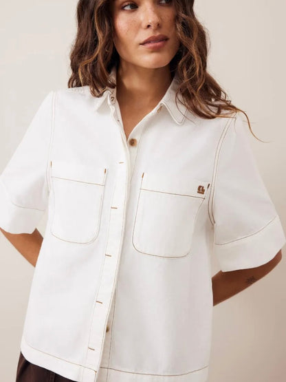 Noa Short Sleeve Denim Shirt | Ercu