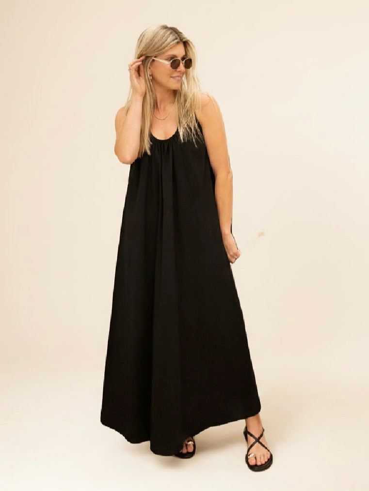 The Delphine Maxi Dress -  Black