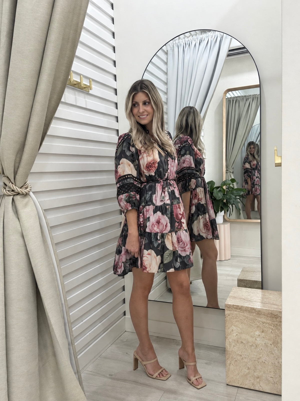 The Florence Dress | Dark Floral