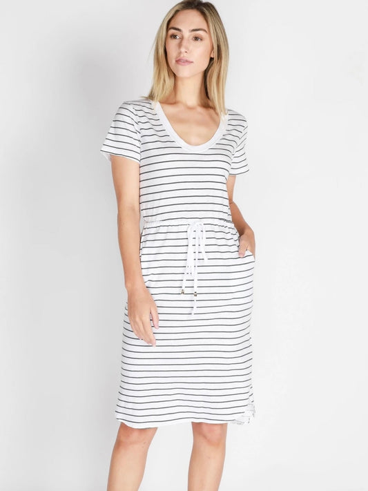 Tess Midi Tie Dress - Stripe