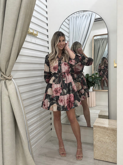 The Florence Dress | Dark Floral