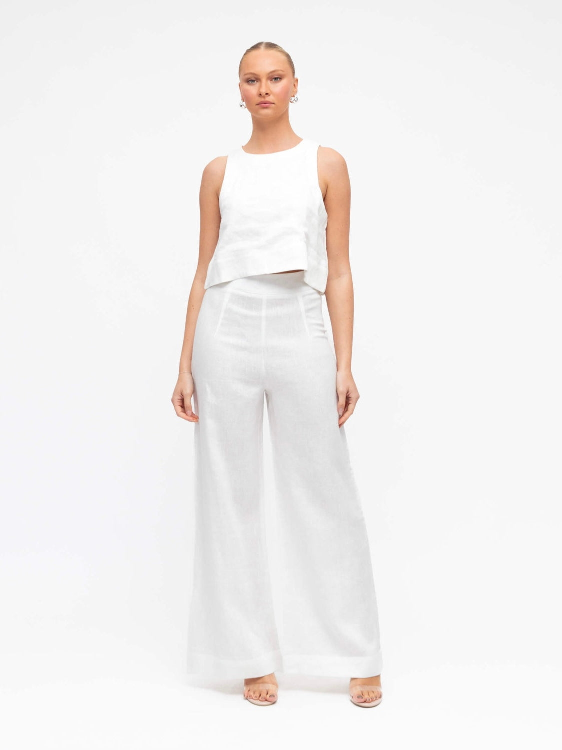 Luxe Linen Pants - White